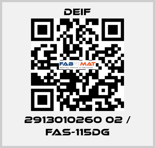 2913010260 02 / FAS-115DG Deif