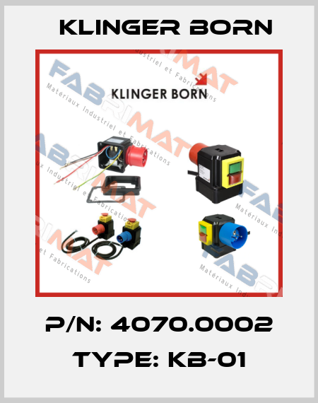 P/N: 4070.0002 Type: KB-01 Klinger Born