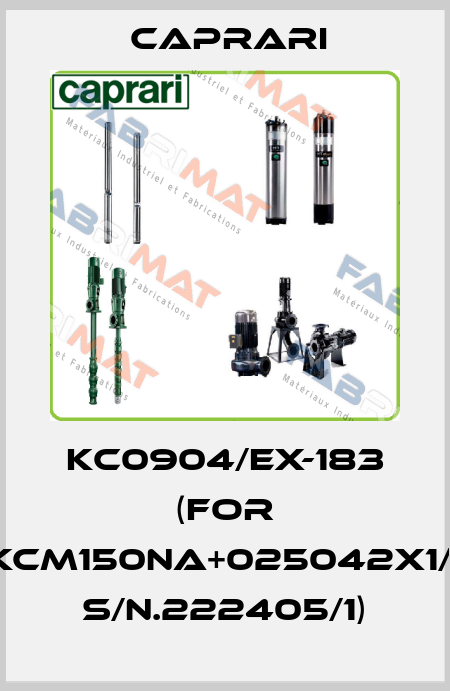 KC0904/EX-183 (for KCM150NA+025042X1/1 s/n.222405/1) CAPRARI 