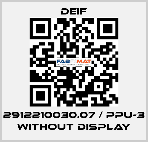 2912210030 07 / PPU-3 without display Deif