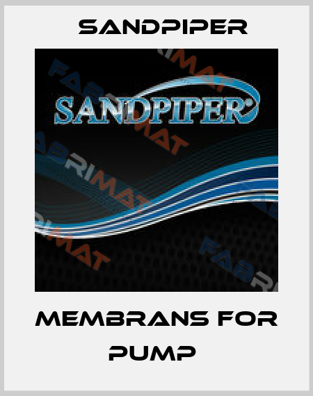 membrans for pump  Sandpiper