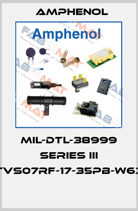 MIL-DTL-38999 SERIES III TVS07RF-17-35PB-W63  Amphenol