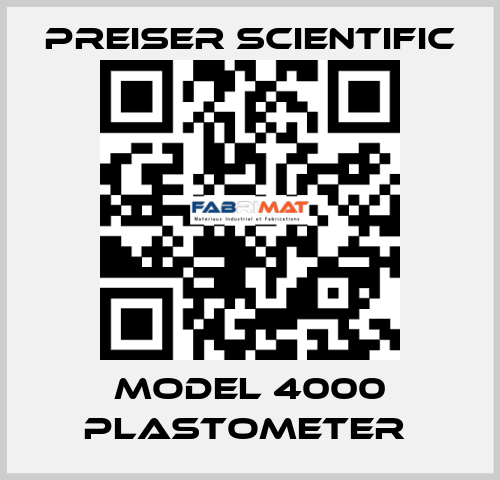 Model 4000 Plastometer  Preiser Scientific