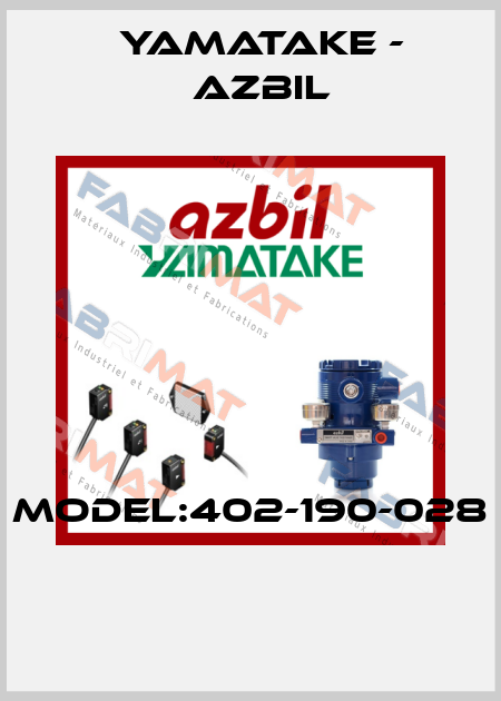 MODEL:402-190-028  Yamatake - Azbil