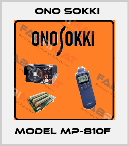MODEL MP-810F  Ono Sokki