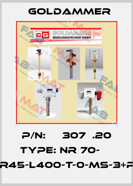 P/N: МА307С.20 Type: NR 70-МА SR45-L400-T-0-MS-3+PE Goldammer