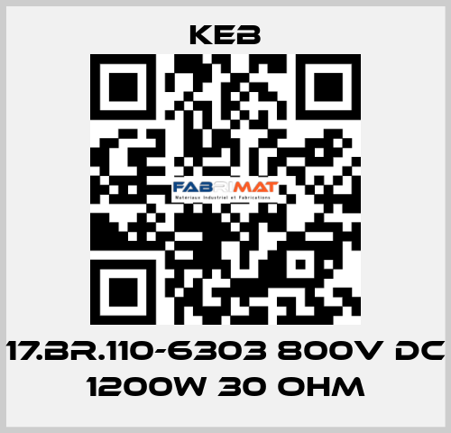 17.BR.110-6303 800V DC 1200W 30 OHM KEB
