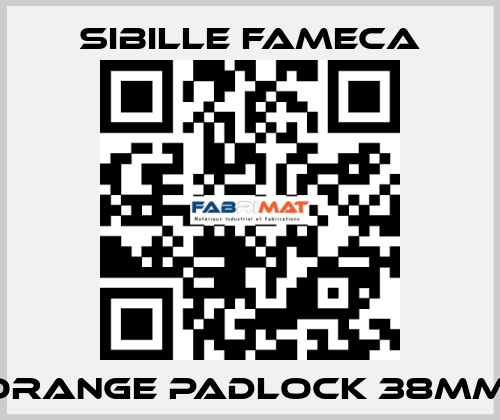 ORANGE PADLOCK 38MM  Sibille Fameca