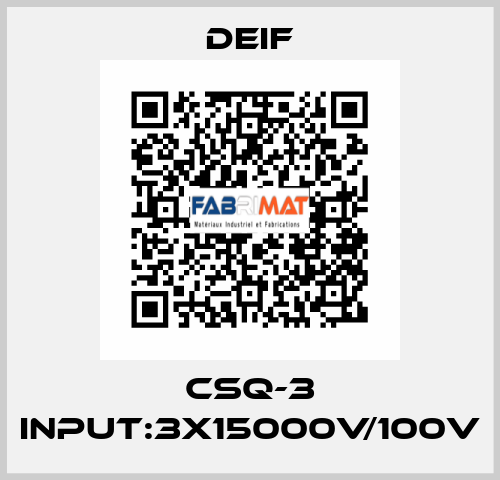 CSQ-3 Input:3x15000V/100V Deif