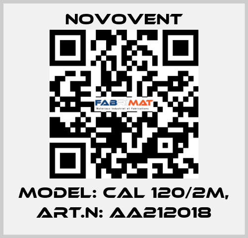 Model: CAL 120/2M, Art.N: AA212018 Novovent