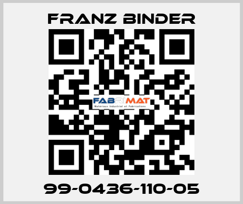99-0436-110-05 FRANZ BINDER
