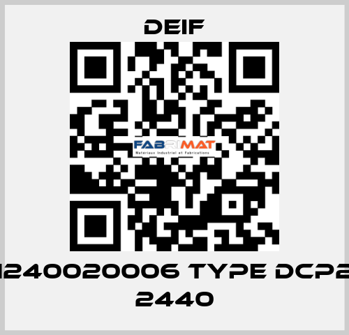 1240020006 Type DCP2 2440 Deif