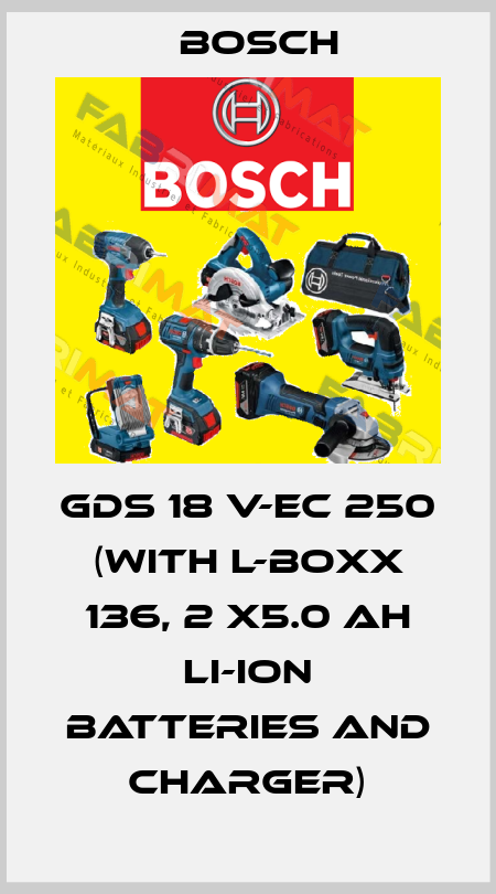 GDS 18 V-EC 250 (with L-BOXX 136, 2 x5.0 Ah Li-Ion batteries and charger) Bosch
