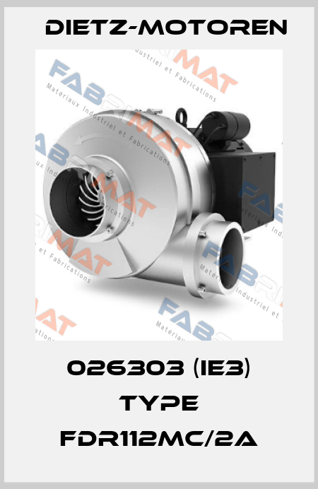026303 (IE3) Type FDR112MC/2A Dietz-Motoren