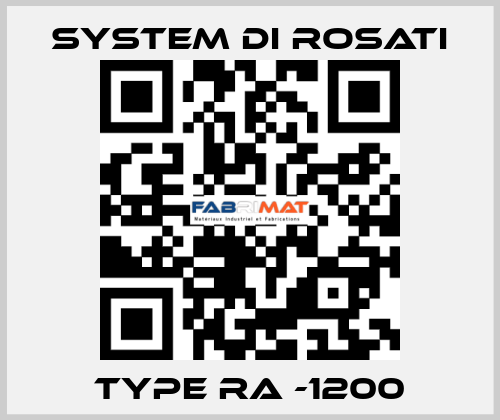 Type RA -1200 System di Rosati