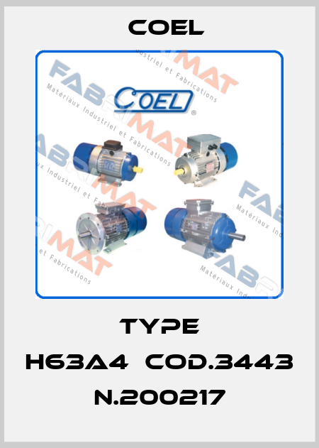 TYPE H63A4　cod.3443  N.200217 Coel