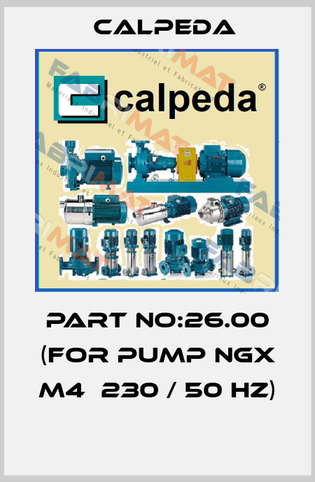 PART NO:26.00 (FOR PUMP NGX M4  230 / 50 HZ)  Calpeda