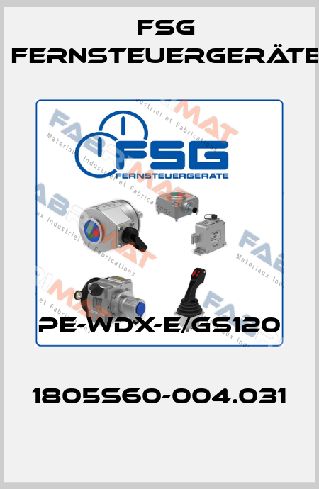 PE-WDX-E/GS120   1805S60-004.031 FSG Fernsteuergeräte