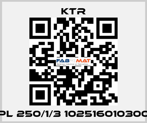 PL 250/1/3 102516010300 KTR