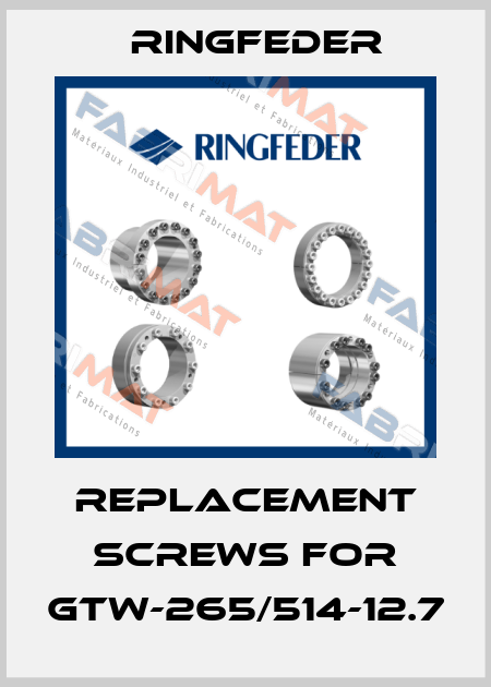 Replacement screws for GTW-265/514-12.7 Ringfeder