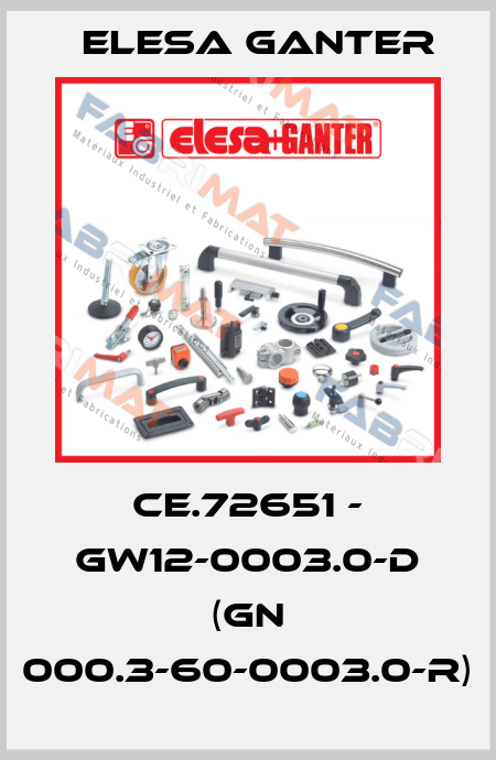 CE.72651 - GW12-0003.0-D (GN 000.3-60-0003.0-R) Elesa Ganter