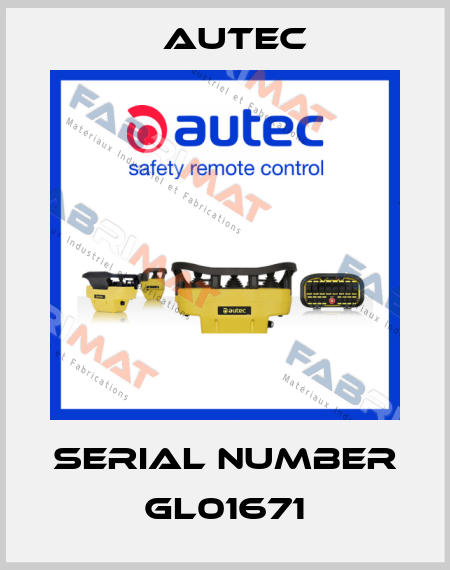 Serial Number GL01671 Autec