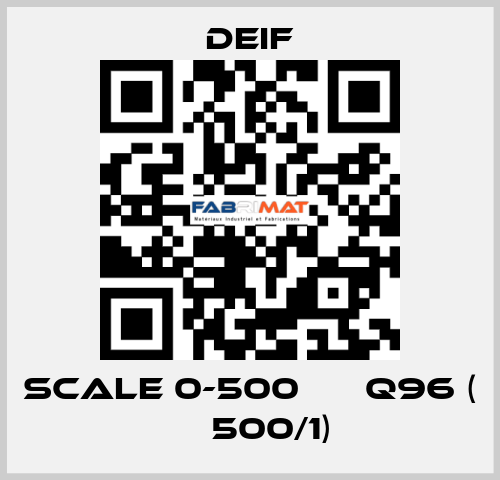 scale 0-500 А ЕQ96 ( ТТ500/1) Deif