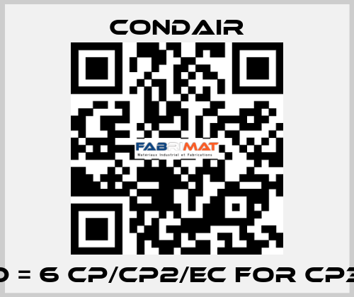 D = 6 CP/CP2/EC for CP3 Condair