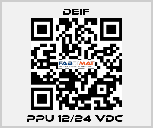 PPU 12/24 VDC  Deif