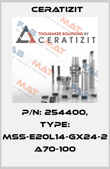 P/N: 254400, Type: MSS-E20L14-GX24-2 A70-100 Ceratizit