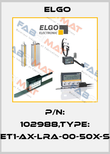 P/N: 102988,Type: CET1-AX-LRA-00-50X-SC Elgo