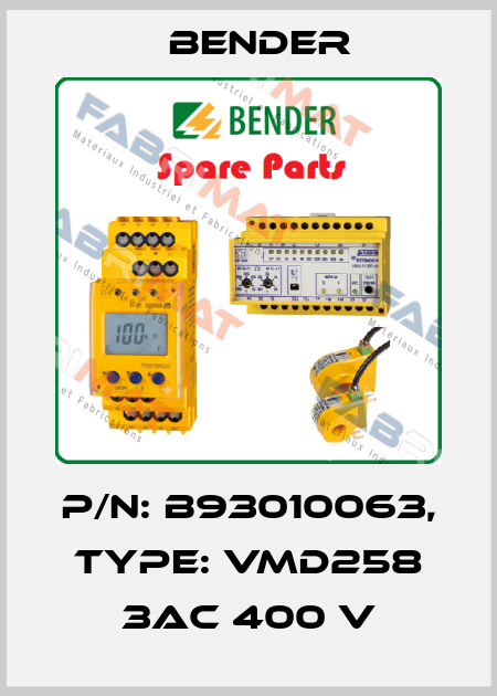 p/n: B93010063, Type: VMD258 3AC 400 V Bender