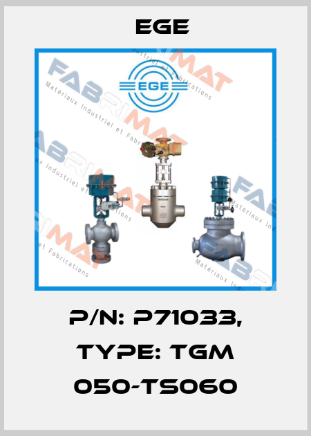 p/n: P71033, Type: TGM 050-TS060 Ege