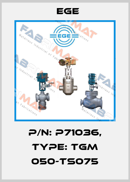 p/n: P71036, Type: TGM 050-TS075 Ege