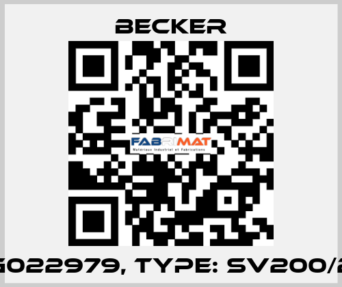 G022979, Type: SV200/2 Becker
