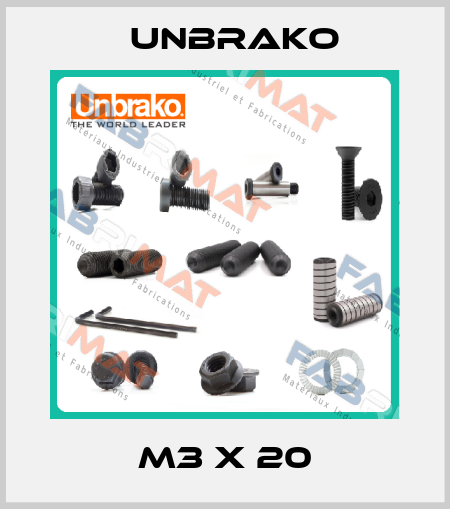 M3 X 20 Unbrako