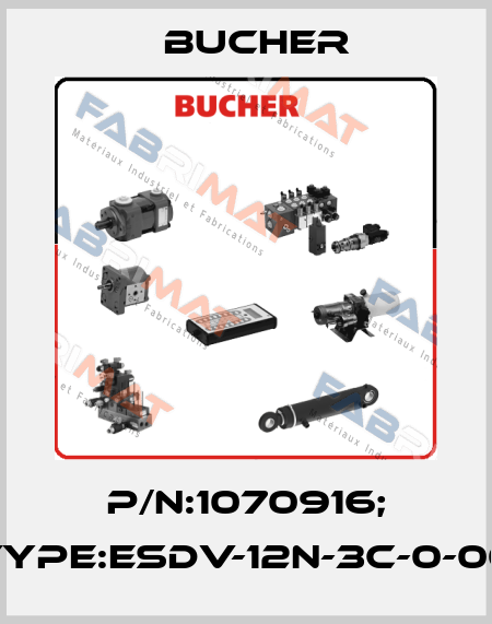 P/N:1070916; Type:ESDV-12N-3C-0-00 Bucher