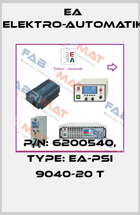 P/N: 6200540, Type: EA-PSI 9040-20 T EA Elektro-Automatik