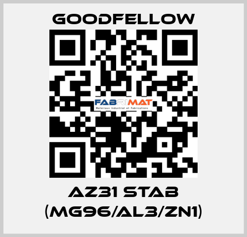 AZ31 Stab (Mg96/Al3/Zn1) Goodfellow