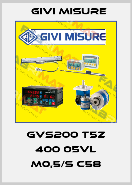 GVS200 T5Z 400 05VL M0,5/S C58 Givi Misure