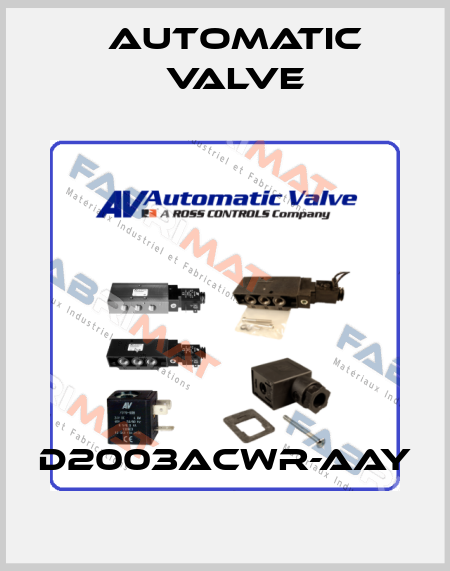 D2003ACWR-AAY Automatic Valve