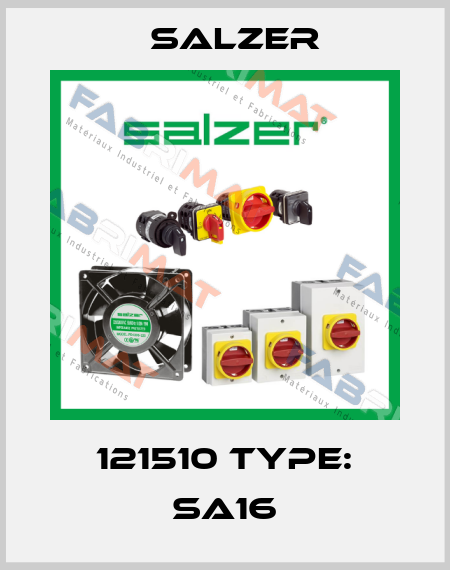 121510 Type: SA16 Salzer
