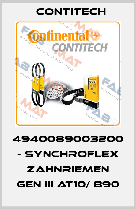 4940089003200 - Synchroflex Zahnriemen GEN III AT10/ 890 Contitech