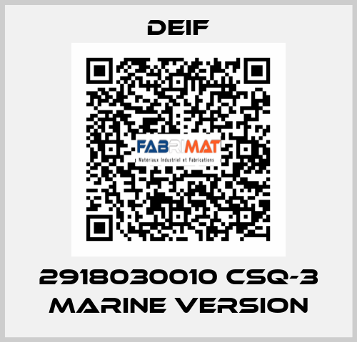 2918030010 CSQ-3 Marine version Deif