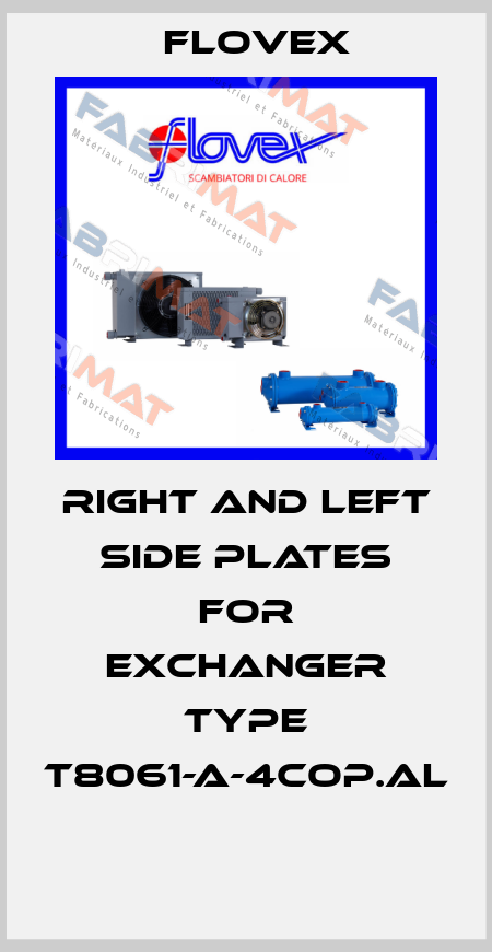 RIGHT AND LEFT SIDE PLATES FOR EXCHANGER TYPE T8061-A-4COP.AL  Flovex