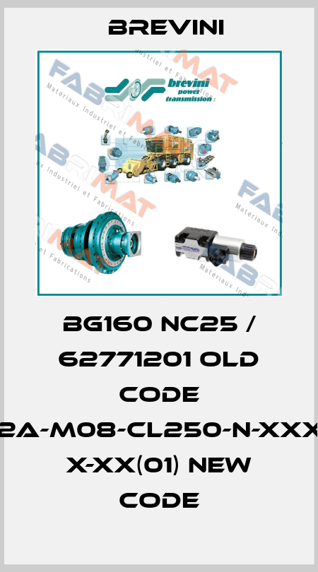 BG160 NC25 / 62771201 old code BG-S-160-2A-M08-CL250-N-XXXX-000-XX X-XX(01) new code Brevini