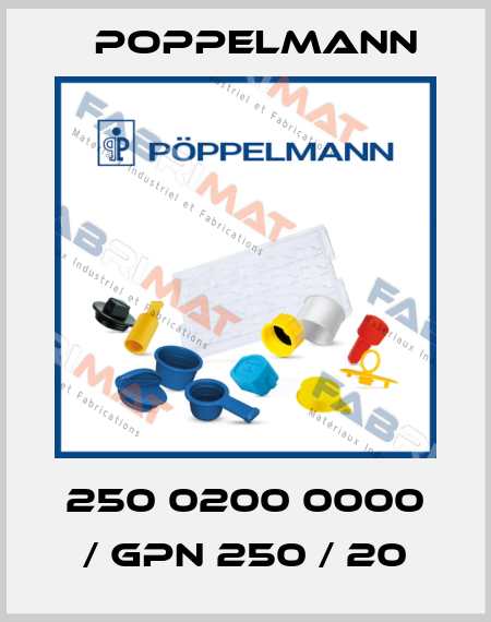 250 0200 0000 / GPN 250 / 20 Poppelmann