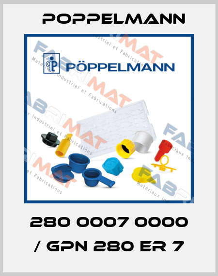 280 0007 0000 / GPN 280 ER 7 Poppelmann