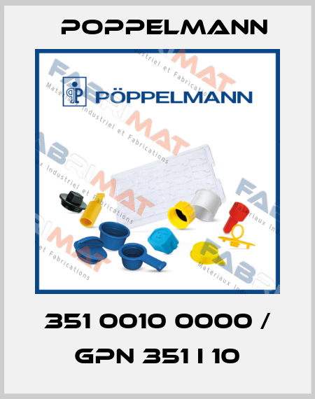 351 0010 0000 / GPN 351 I 10 Poppelmann
