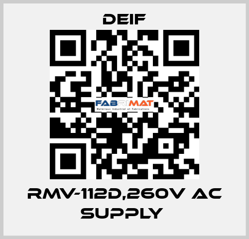 RMV-112D,260V AC SUPPLY  Deif